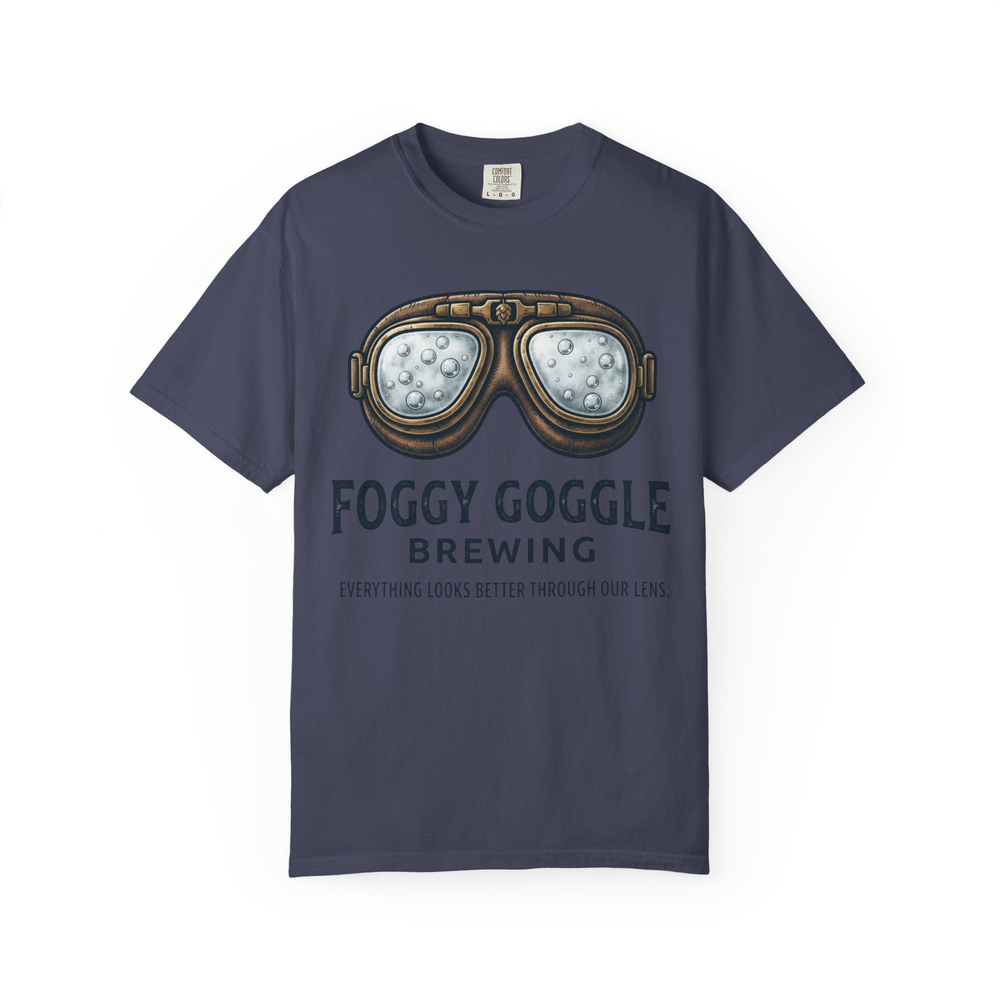 "Foggy Goggle Brewing" Unisex Garment-Dyed Tee