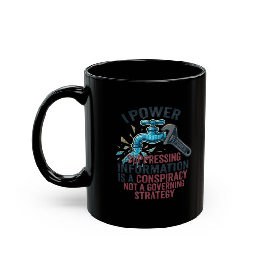 "Protest Series - Let It Flow" Black Ceramic Mug