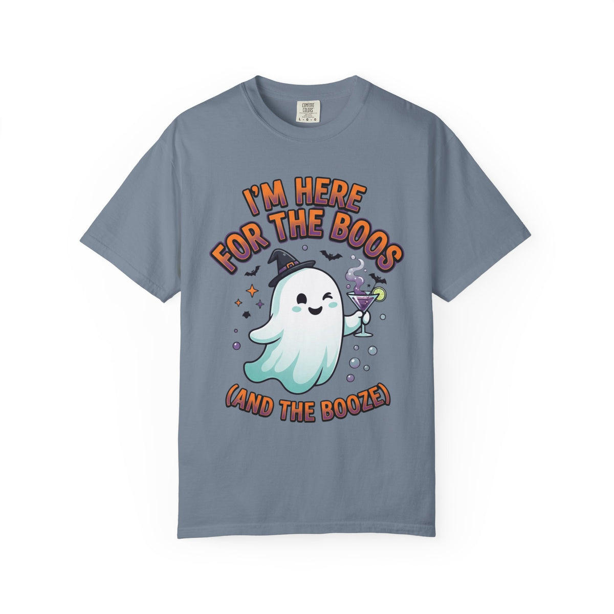 Color: Blue Jean | I'm Here For The Boos Unisex Garment-Dyed Tee