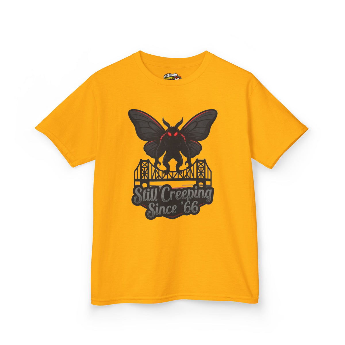 Color: Gold | Mothman (West Virginia, USA) Kids Tee