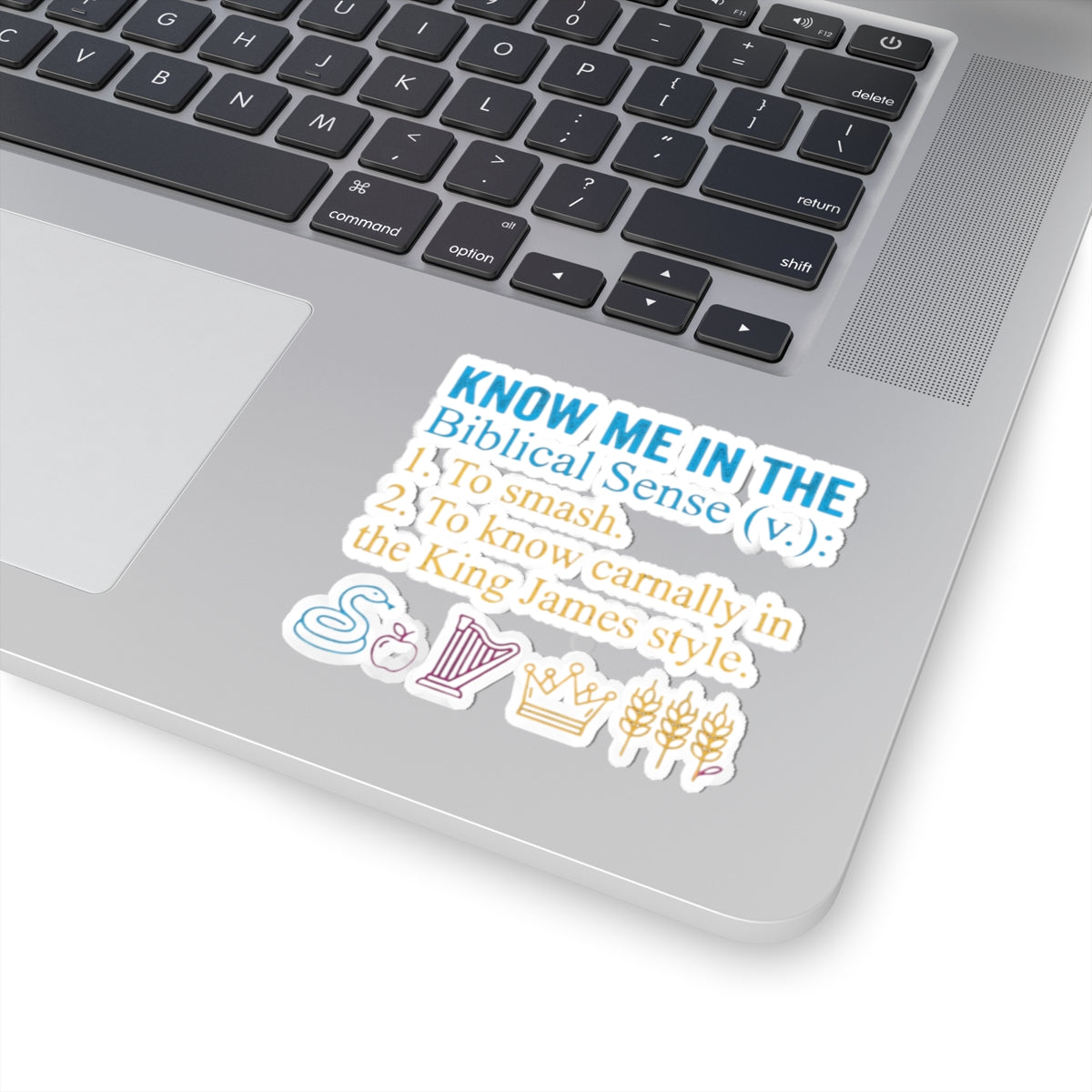 "Good Book Series Know Me In The Biblical Sense" Sticker — Main