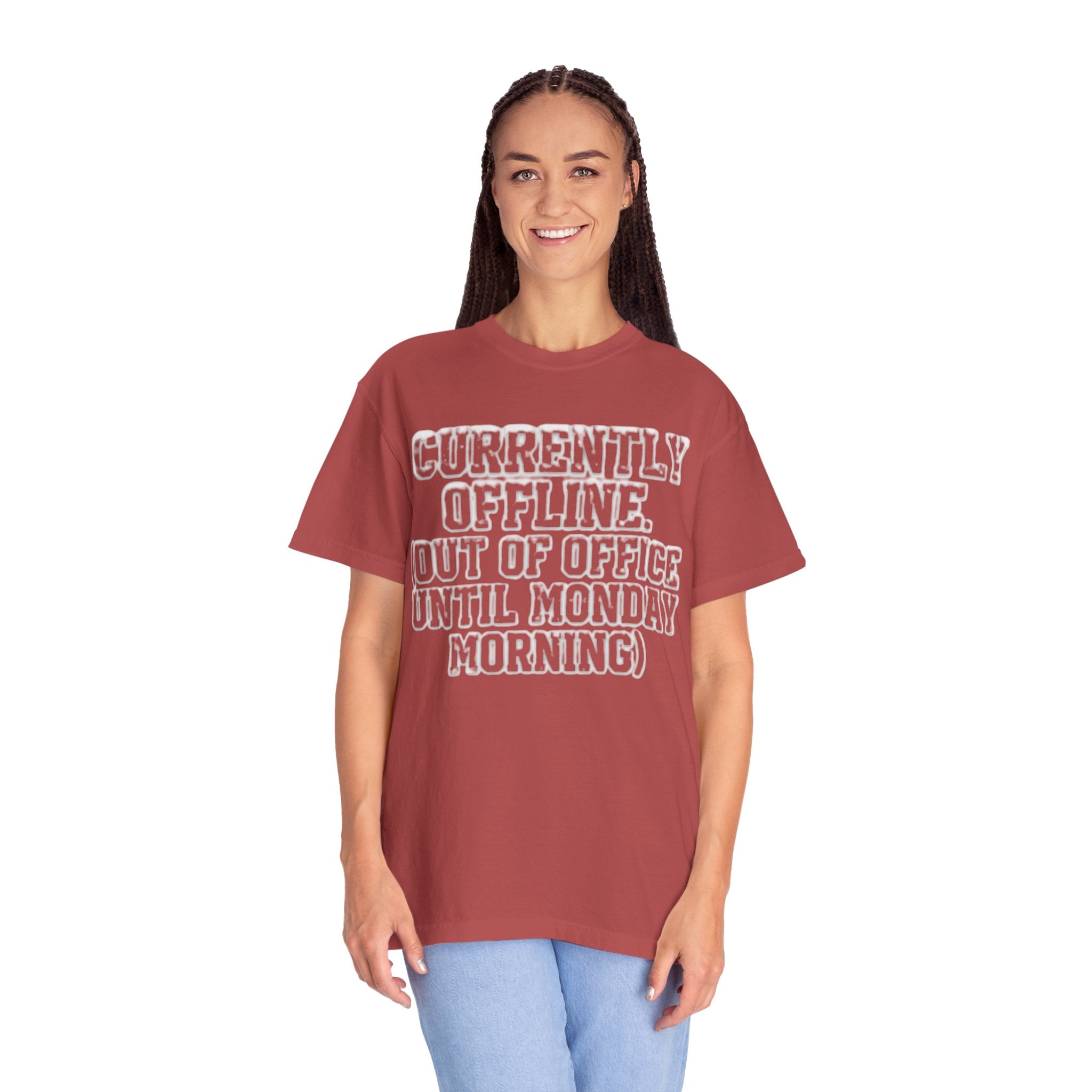 "Currently Offline" Unisex Garment-Dyed Tee