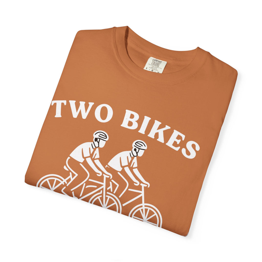 "Two Bikes, One Message" Unisex Garment-Dyed T-shirt