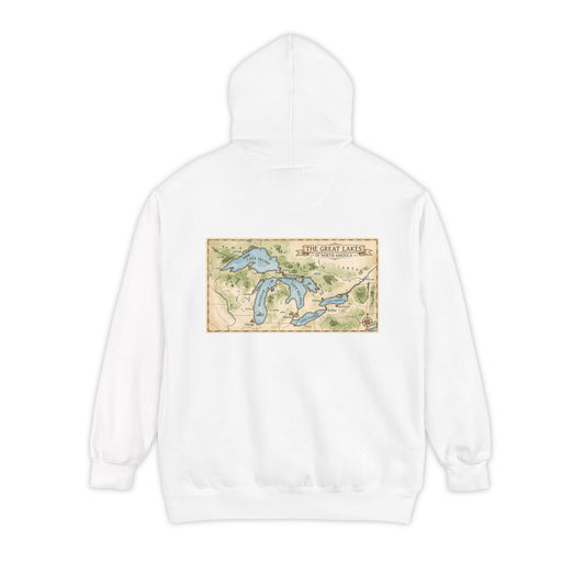 Color: White | 51st State Great Lakes Garment-Dyed Hoodie