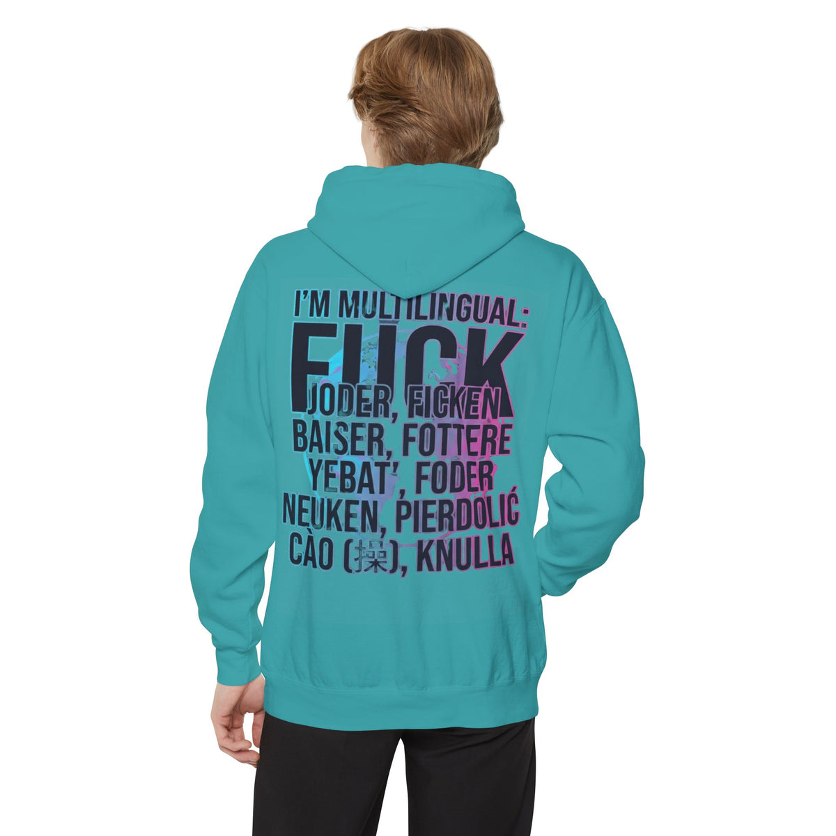 Color: Seafoam | I'm Multilingual Garment-Dyed Hoodie