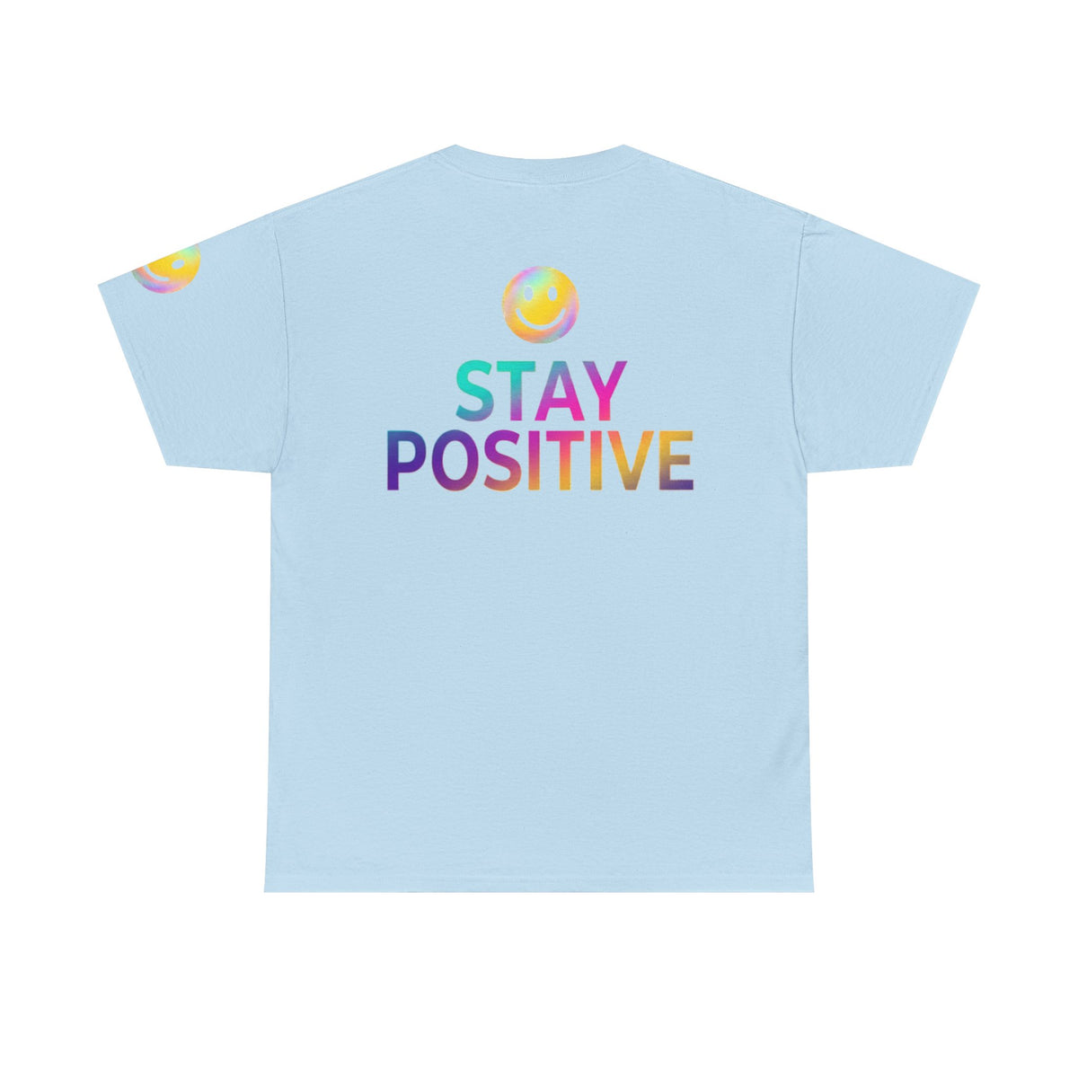 Color: Light Blue | Stay Positive Premium Graphic Tee
