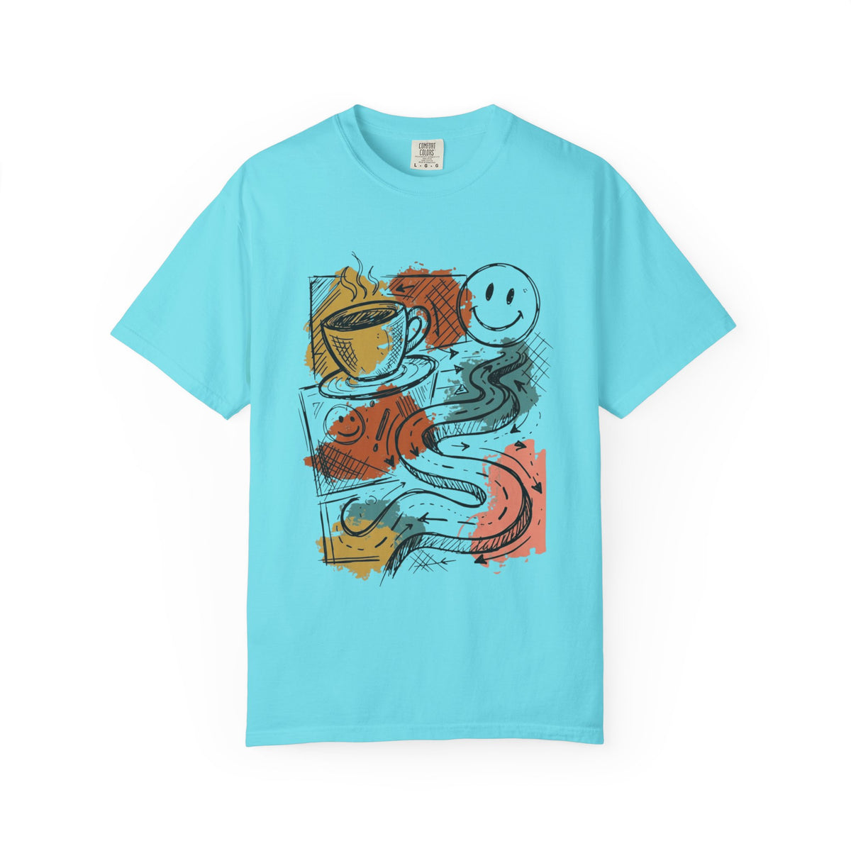 "Happy Coffee" Unisex Garment-Dyed Tee