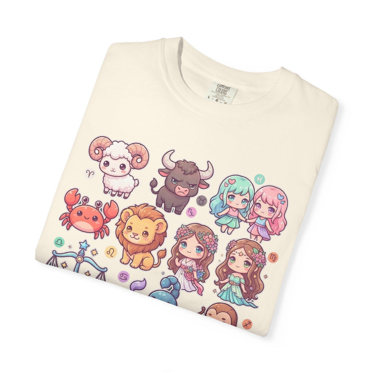 "Cute Chibi Zodiac" Unisex Garment-Dyed Tee