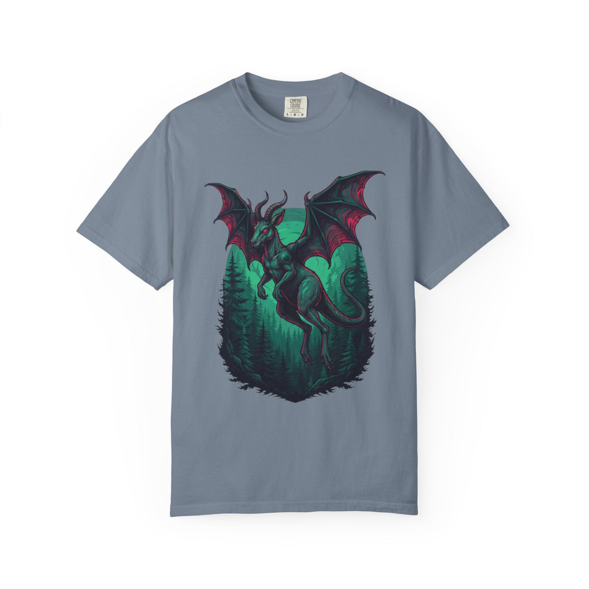 Color: Blue Jean | The Jersey Devil (New Jersey, USA) Unisex Garment-Dyed Tee