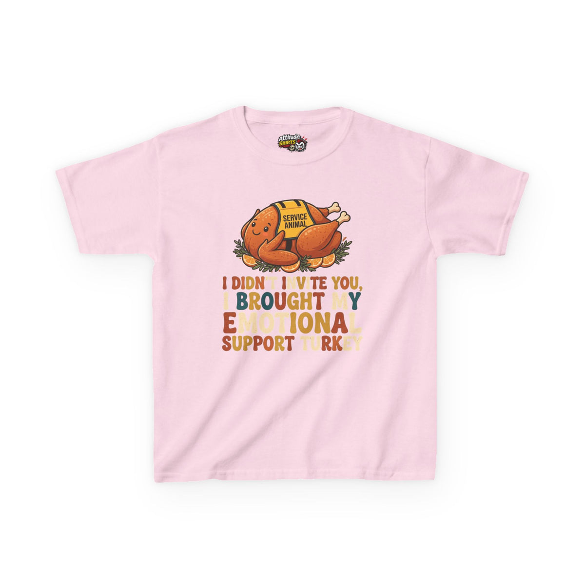 "Emotional Support Turkey" Kids Tee
