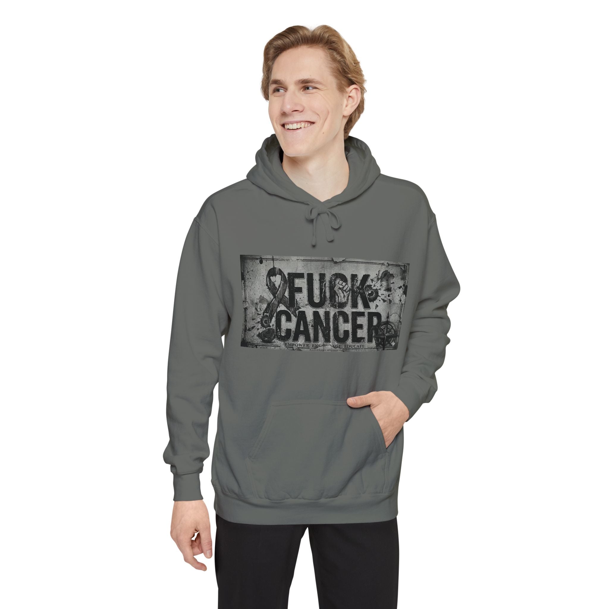Cancer Can Fuck Right Off | Garment-Dyed Hoodie — AttitudeShirts