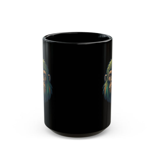 "The Bukit Timah Monkey Man (Singapore)" Black Ceramic Mug — Graphic
