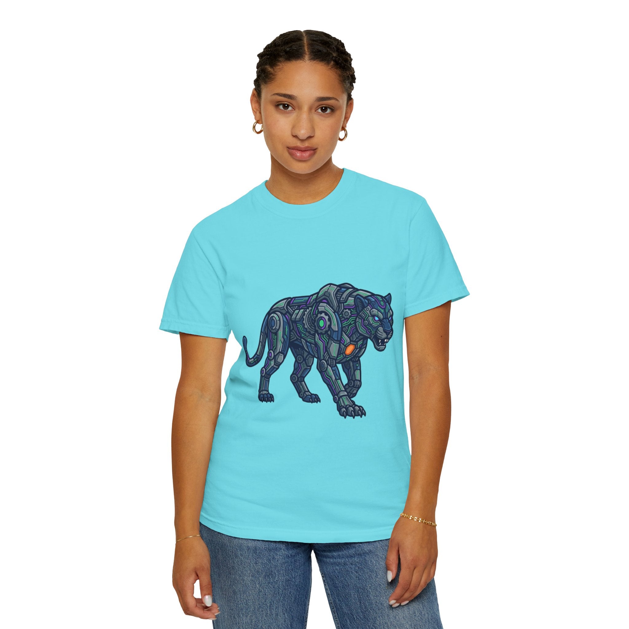"Cyber Panther" Unisex Garment-Dyed Tee