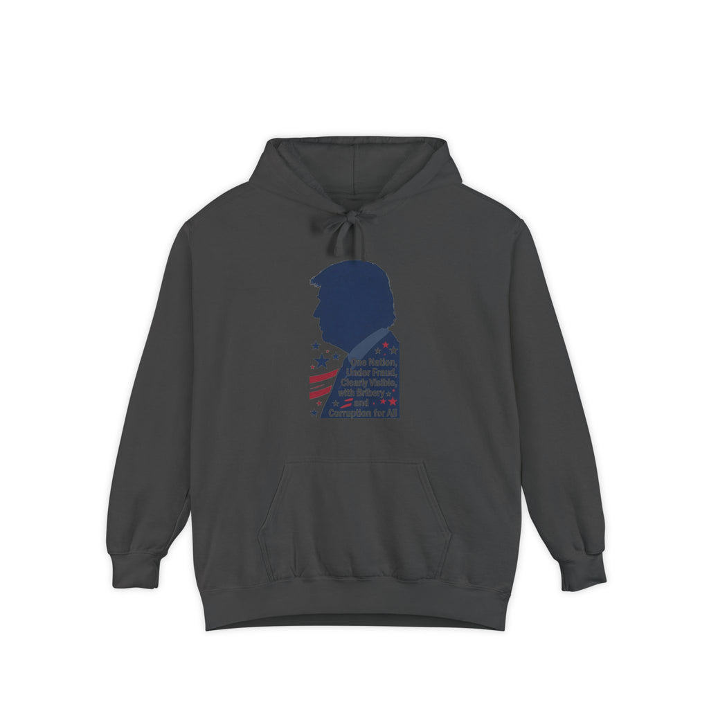 One Nation Under Fraud | Garment-Dyed Hoodie — AttitudeShirts