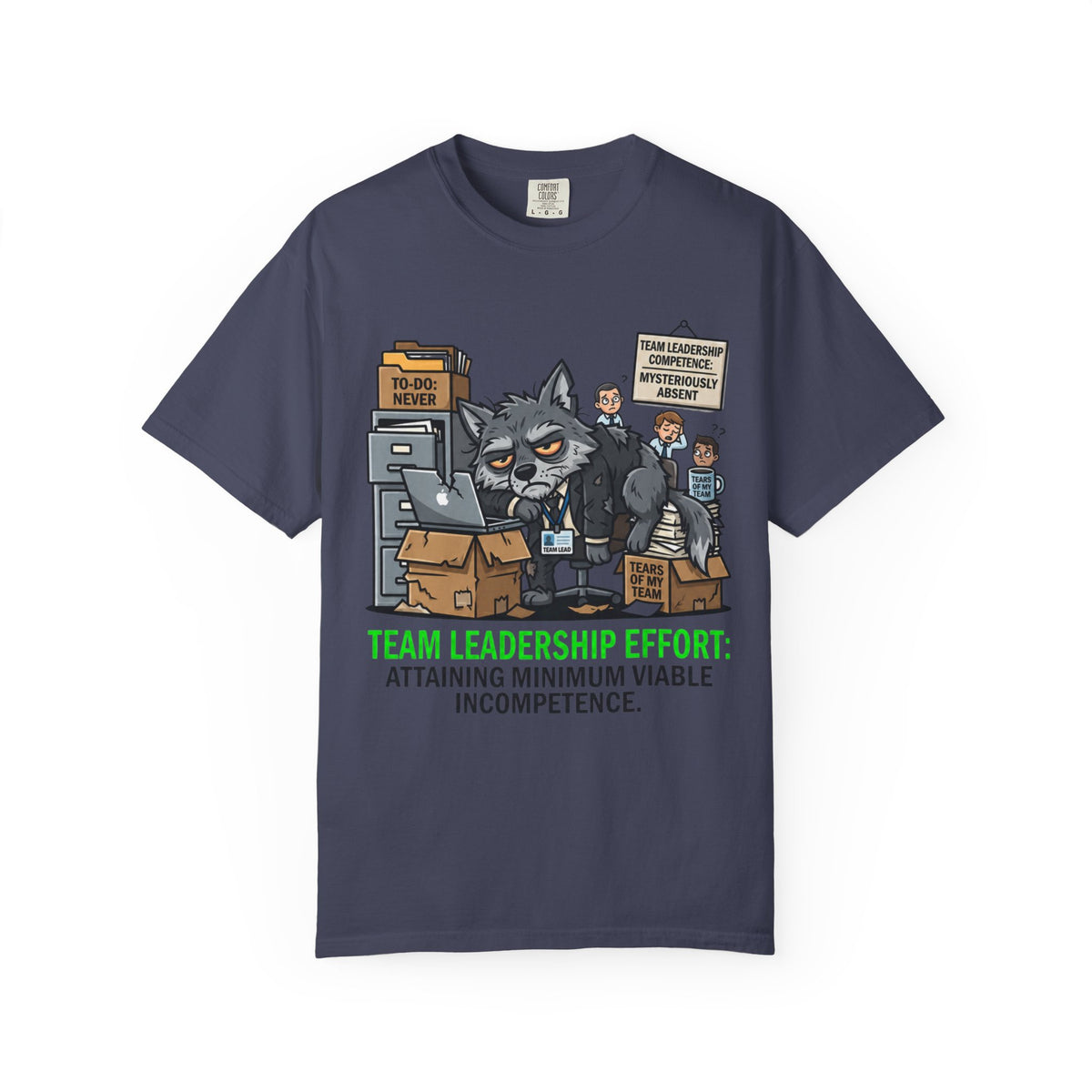 Color: Denim | Team Leadership Effort Unisex Garment-Dyed Tee