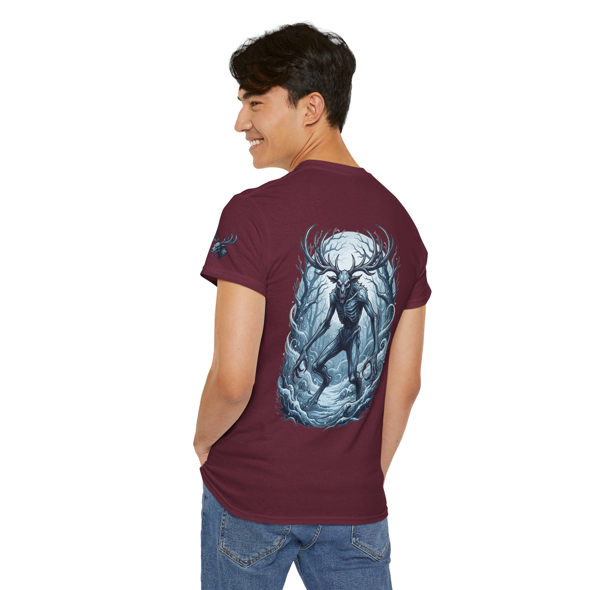 Color: Maroon | Wendigo (Algonquian Folklore) Premium Graphic Tee