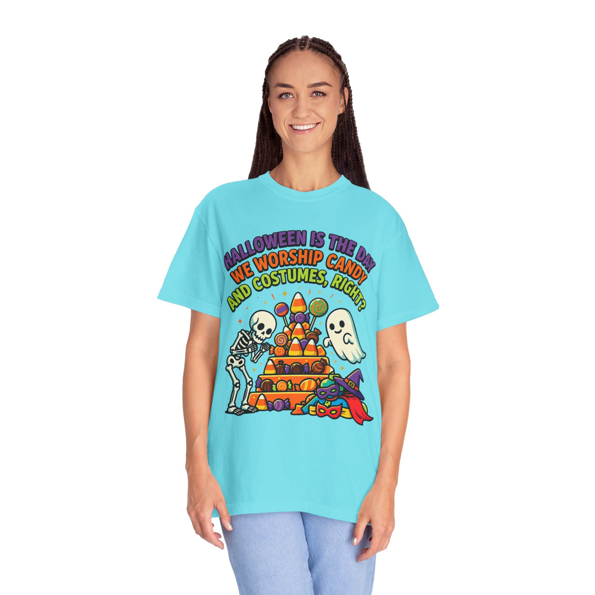 Color: Lagoon Blue | Worship Candy Unisex Garment-Dyed Tee