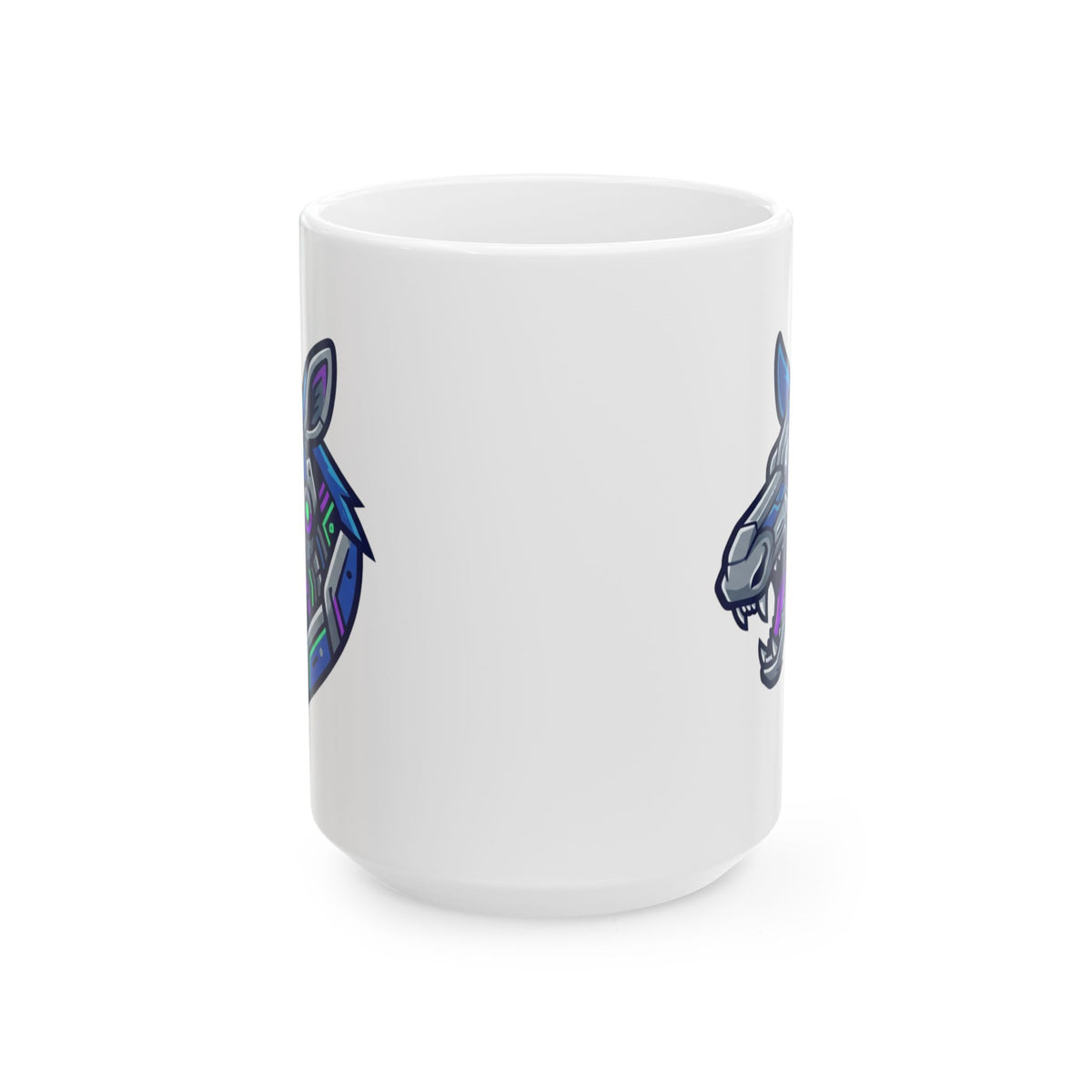 "Cyber Moose" White Ceramic Mug — Graphic