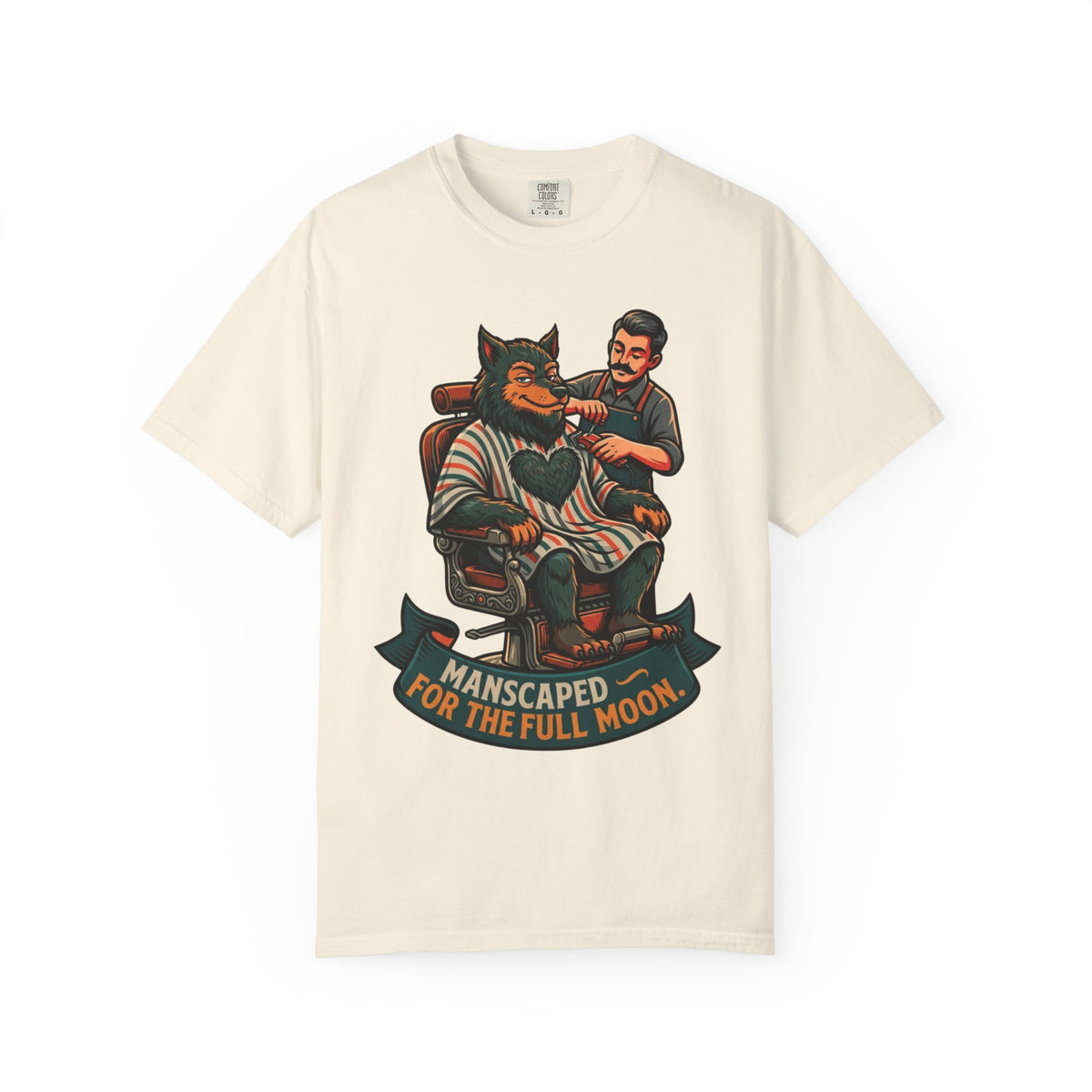 Color: Ivory | Manscaped for the Full Moon Unisex Garment-Dyed Tee