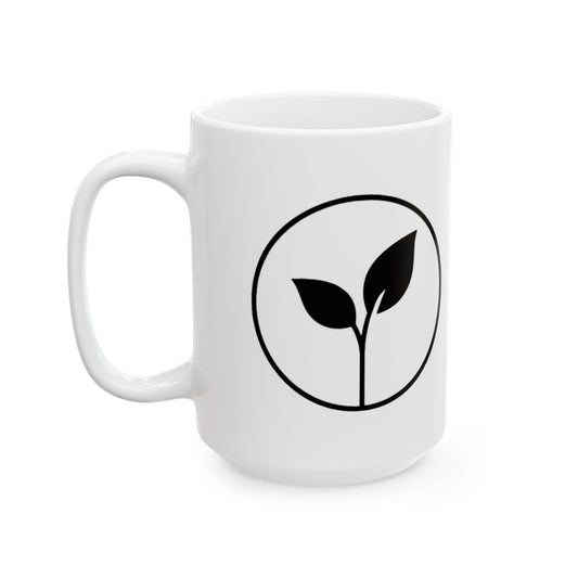 "Seedling" White Ceramic Mug — Graphic