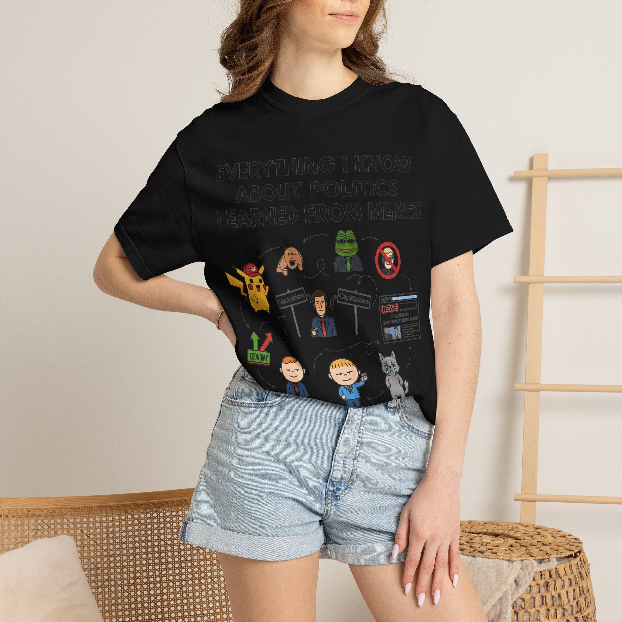 "Advanced Degrees in Memes" Unisex Garment-Dyed T-shirt