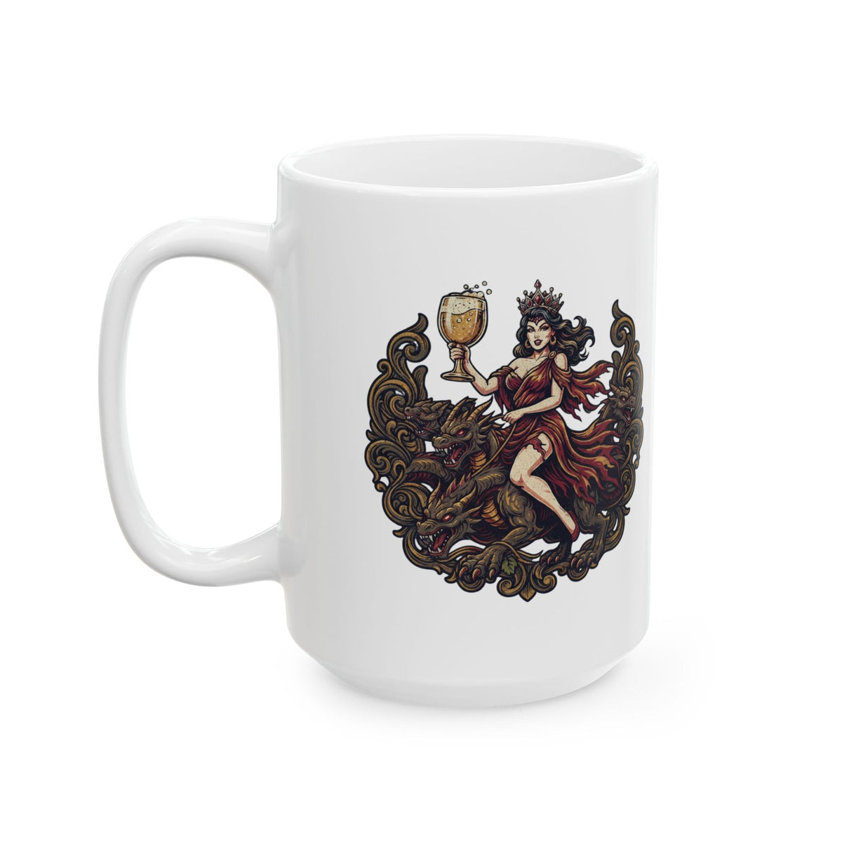 "Good Book Series Whore of Babylon" White Ceramic Mug — Graphic