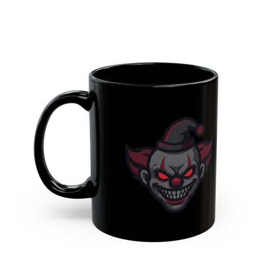 "Nightmare Clown" Black Ceramic Mug — Graphic