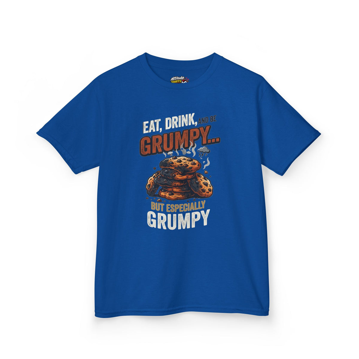 Color: Royal | Eat Drink And Be Grumpy Kids Tee