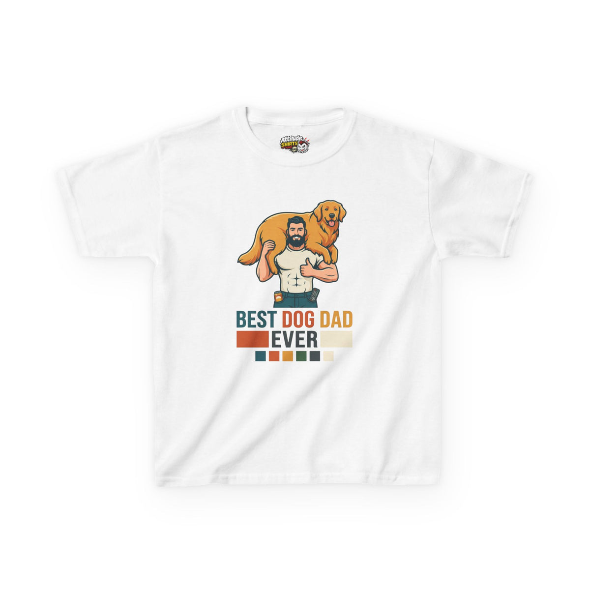Color: White | Best Dog Dad Kids Tee