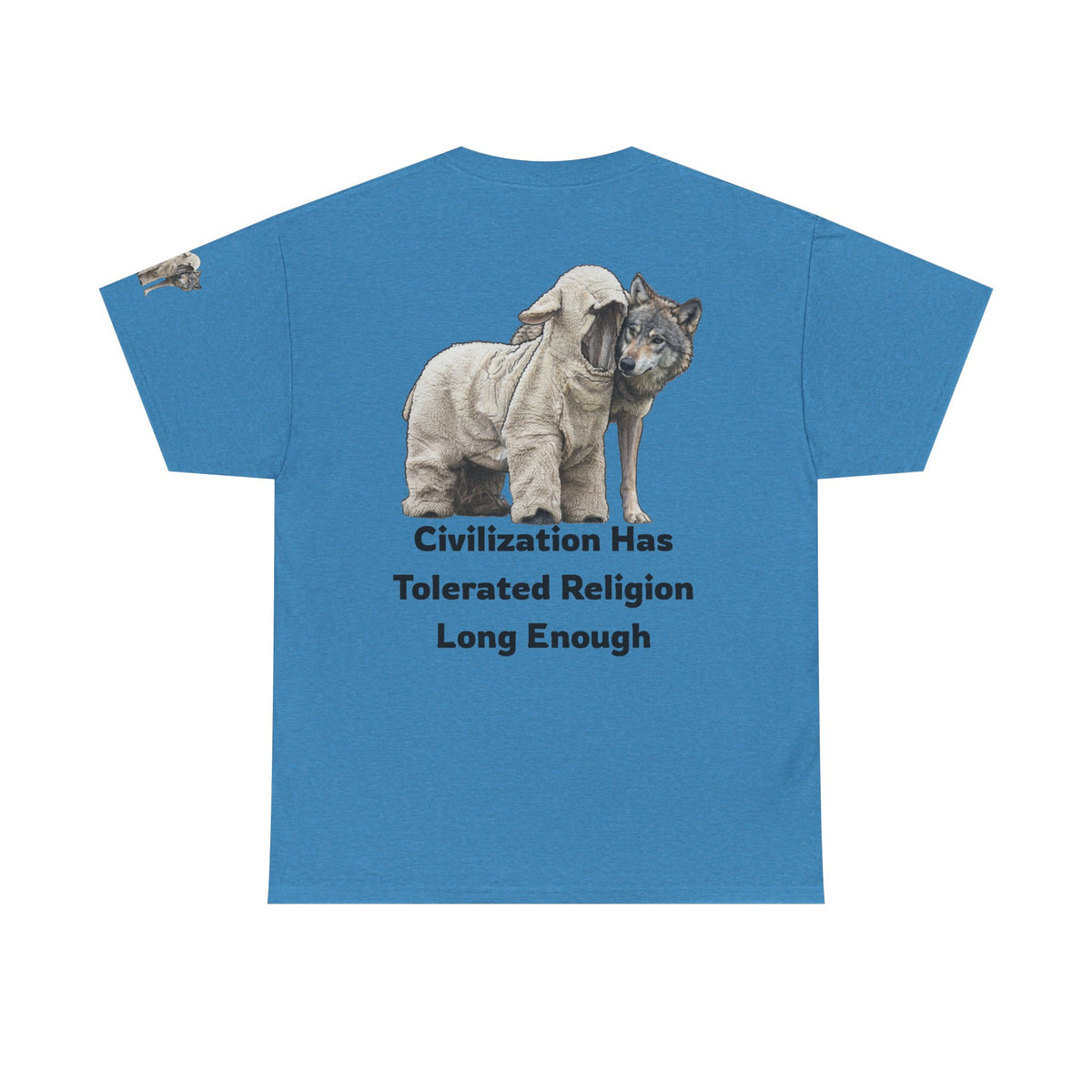 Color: Heather Sapphire | Civilization Tolerated Religion Premium Graphic Tee