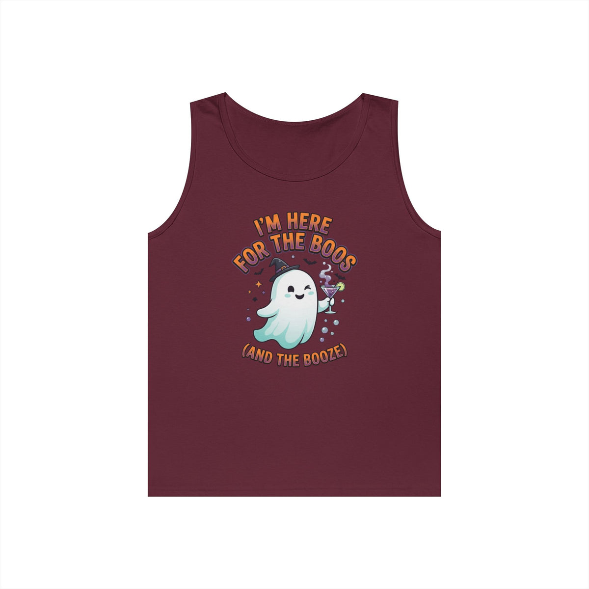 Color: Maroon | I'm Here For The Boos Tank Top