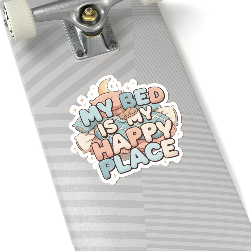 Bed > People: A Love Story | Kiss-Cut Sticker — AttitudeShirts