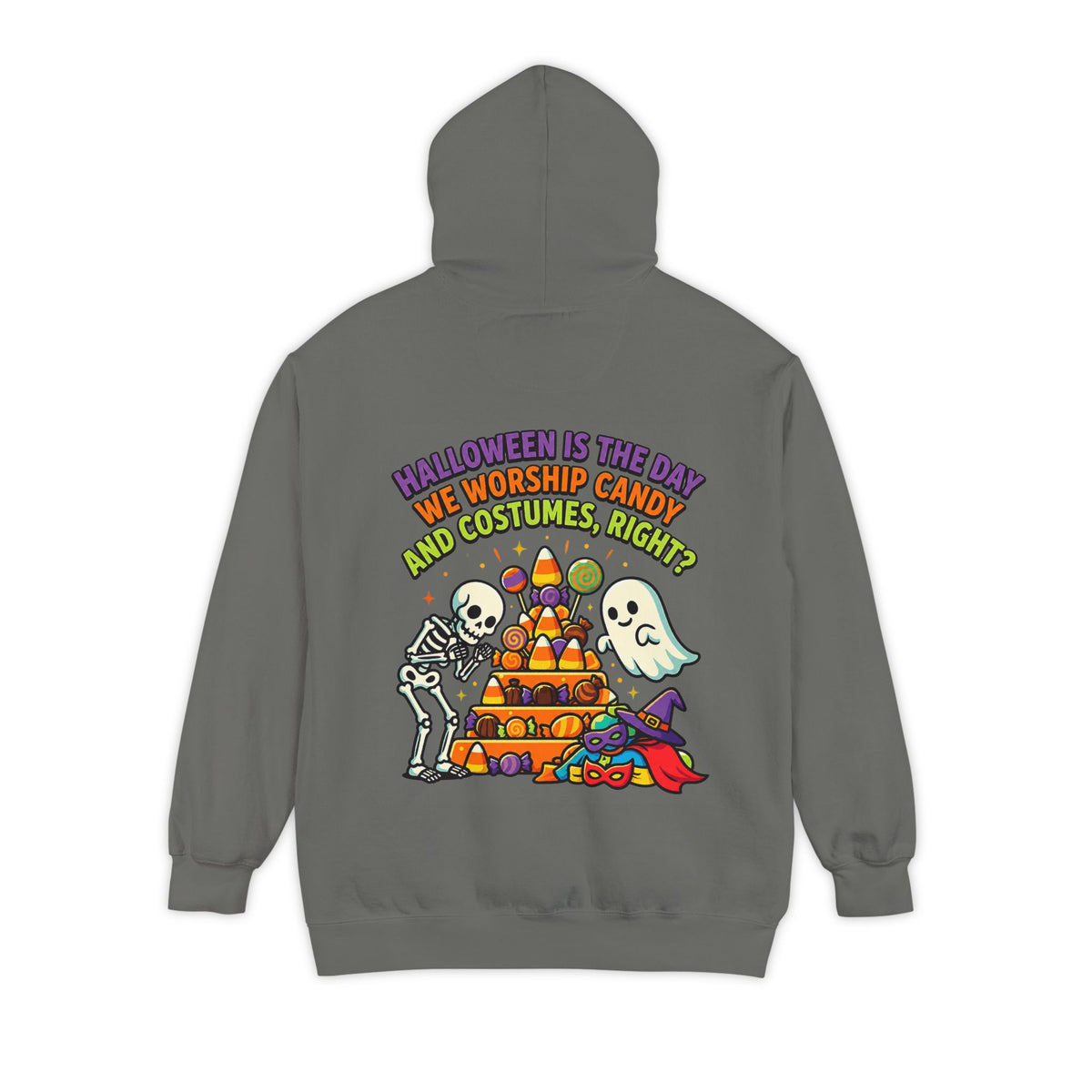 Color: Grey | Worship Candy Garment-Dyed Hoodie
