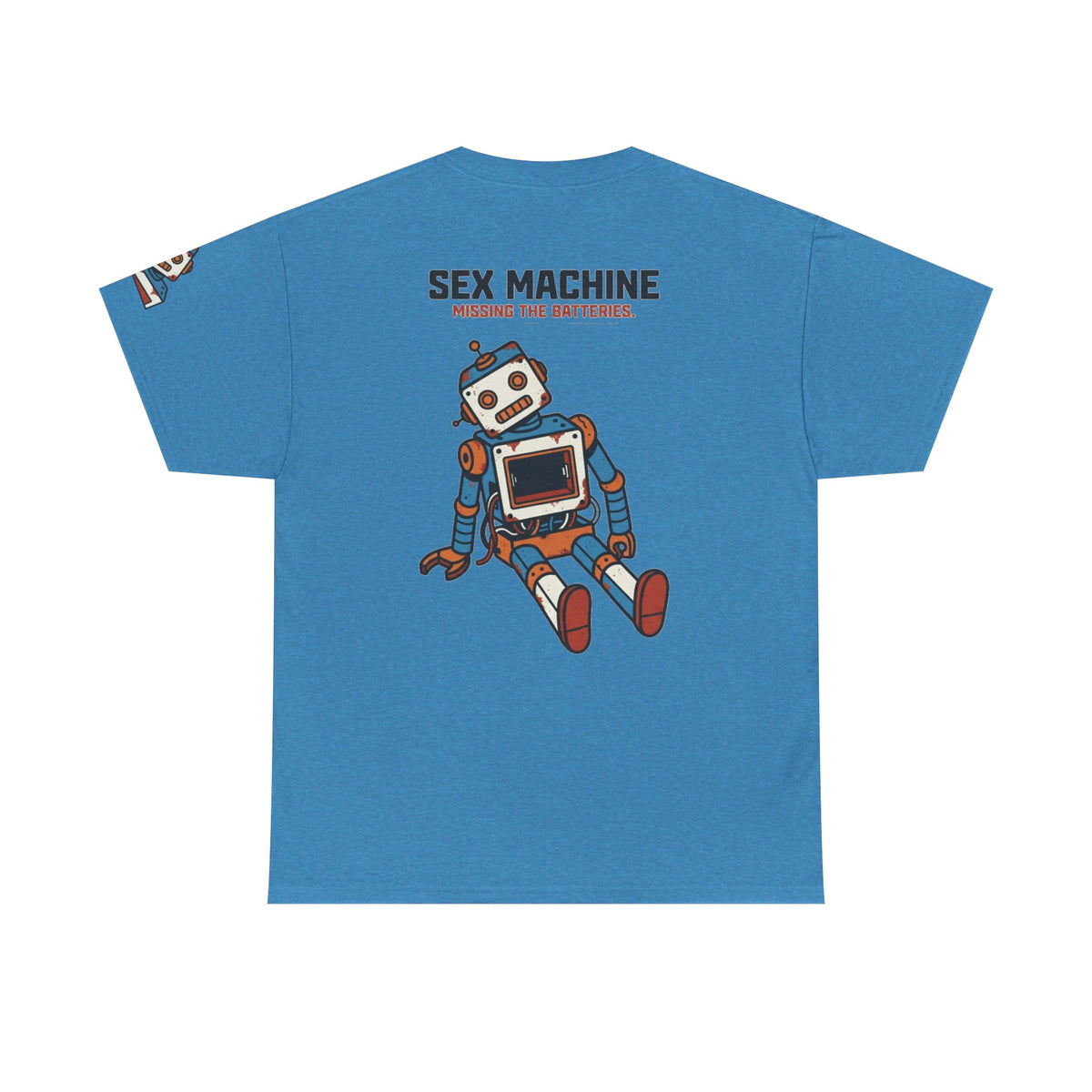 Color: Heather Sapphire | Sex Machine Premium Graphic Tee