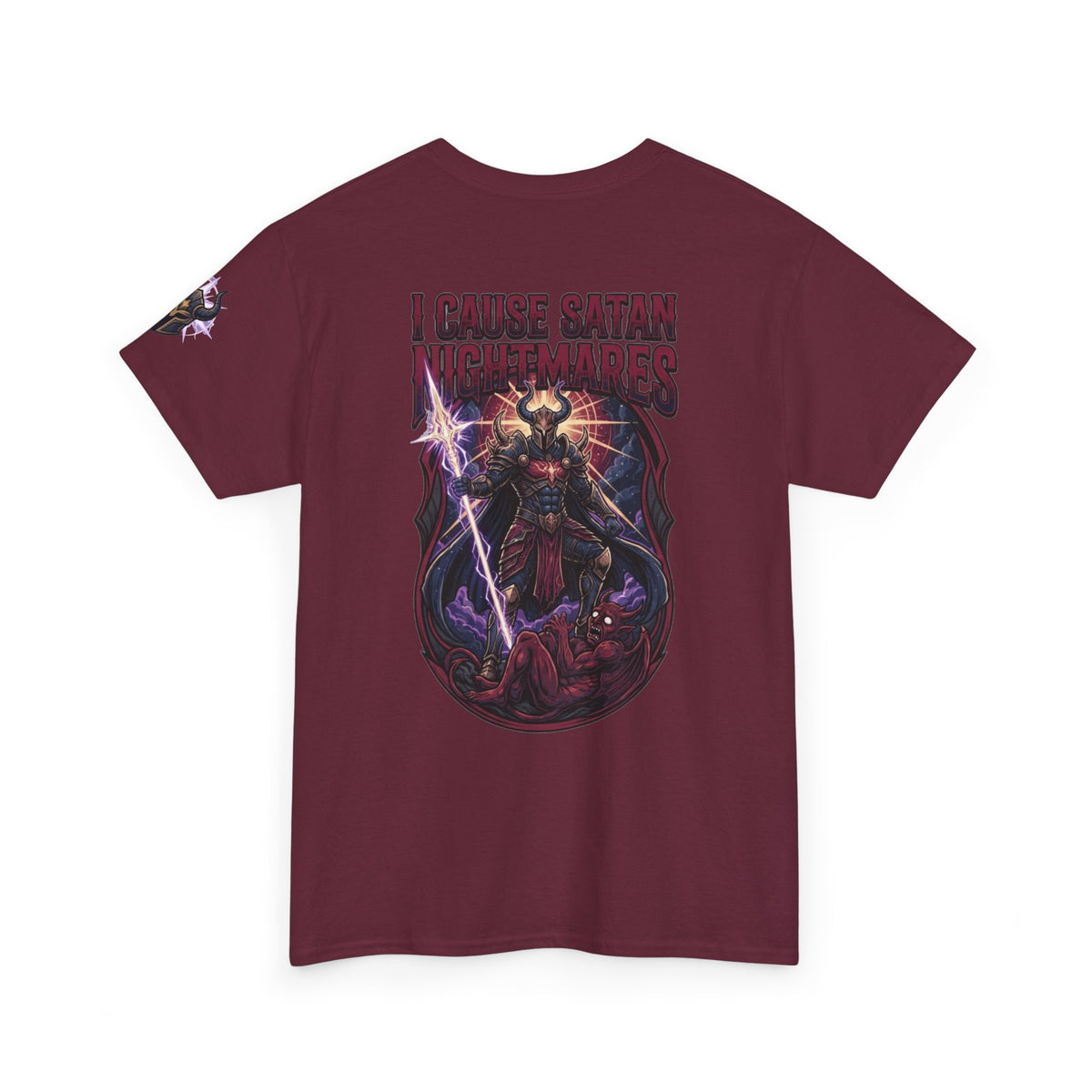 Color: Maroon | I Cause Satan Nightmares Premium Graphic Tee