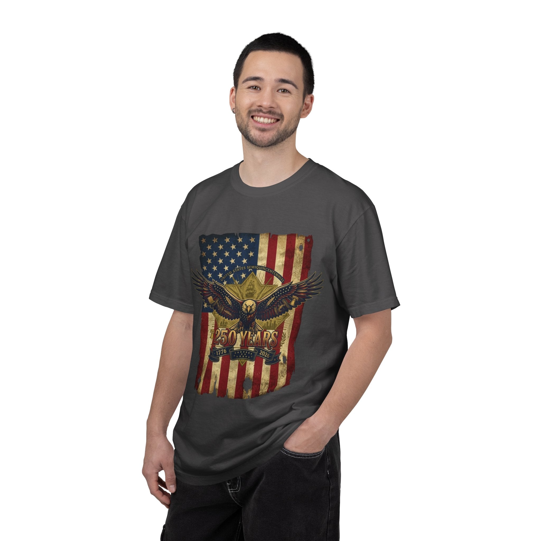 "Eagle and Flag 250 Years" Unisex Garment-Dyed Tee
