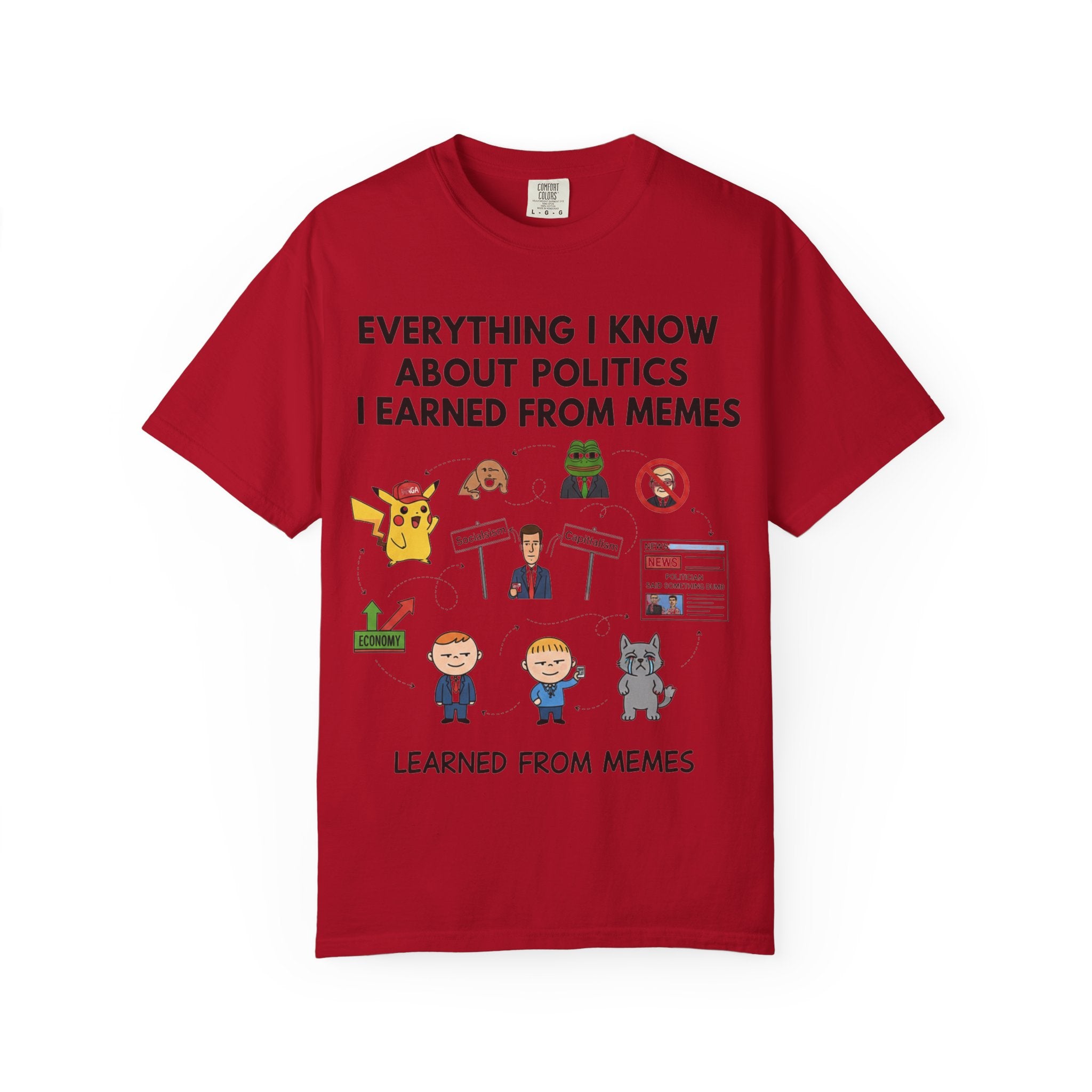 "Advanced Degrees in Memes" Unisex Garment-Dyed T-shirt