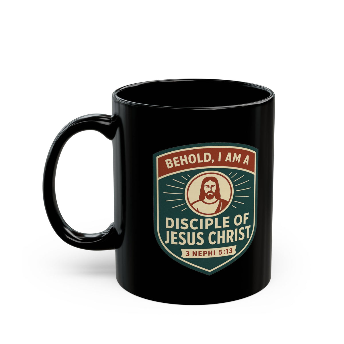 "Disciple of Christ" Black Ceramic Mug