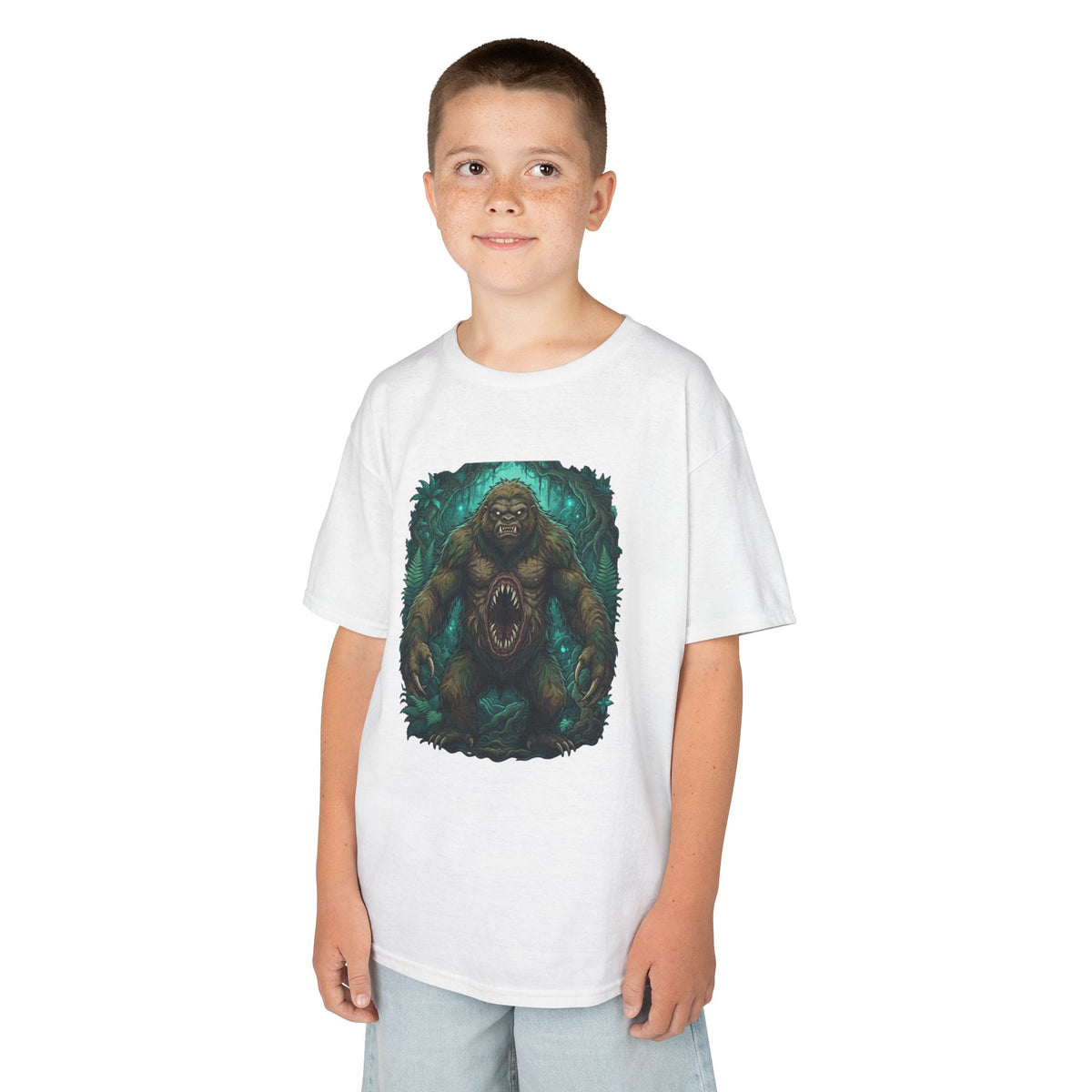 Color: White | Mapinguari (Amazon Rainforest) Kids Tee