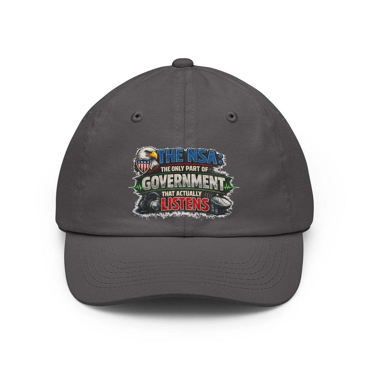 Color: Charcoal | They're Always Listening - Classic | Dad Hat — AttitudeShirts
