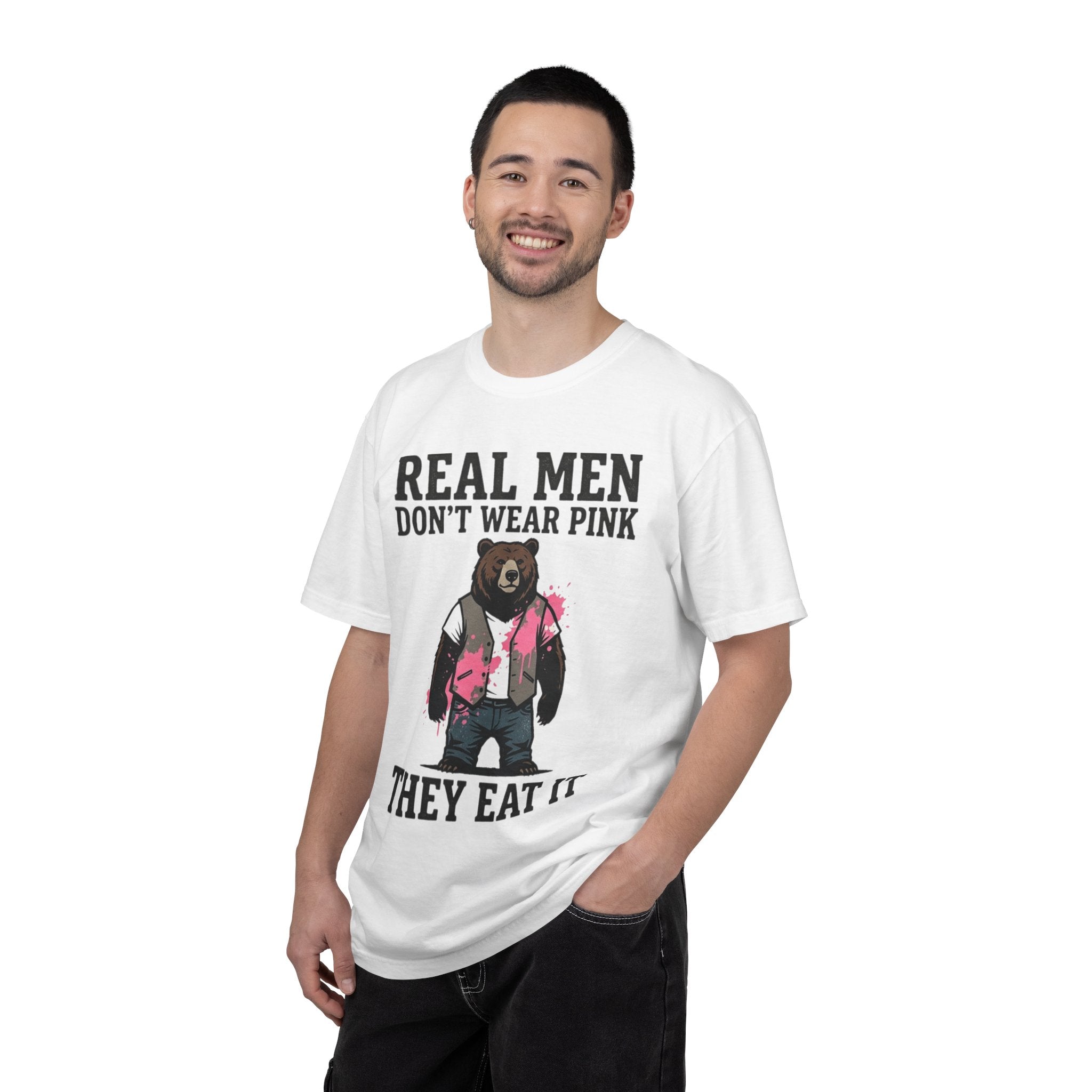 "Real Men Eat Pink" Unisex Garment-Dyed Tee