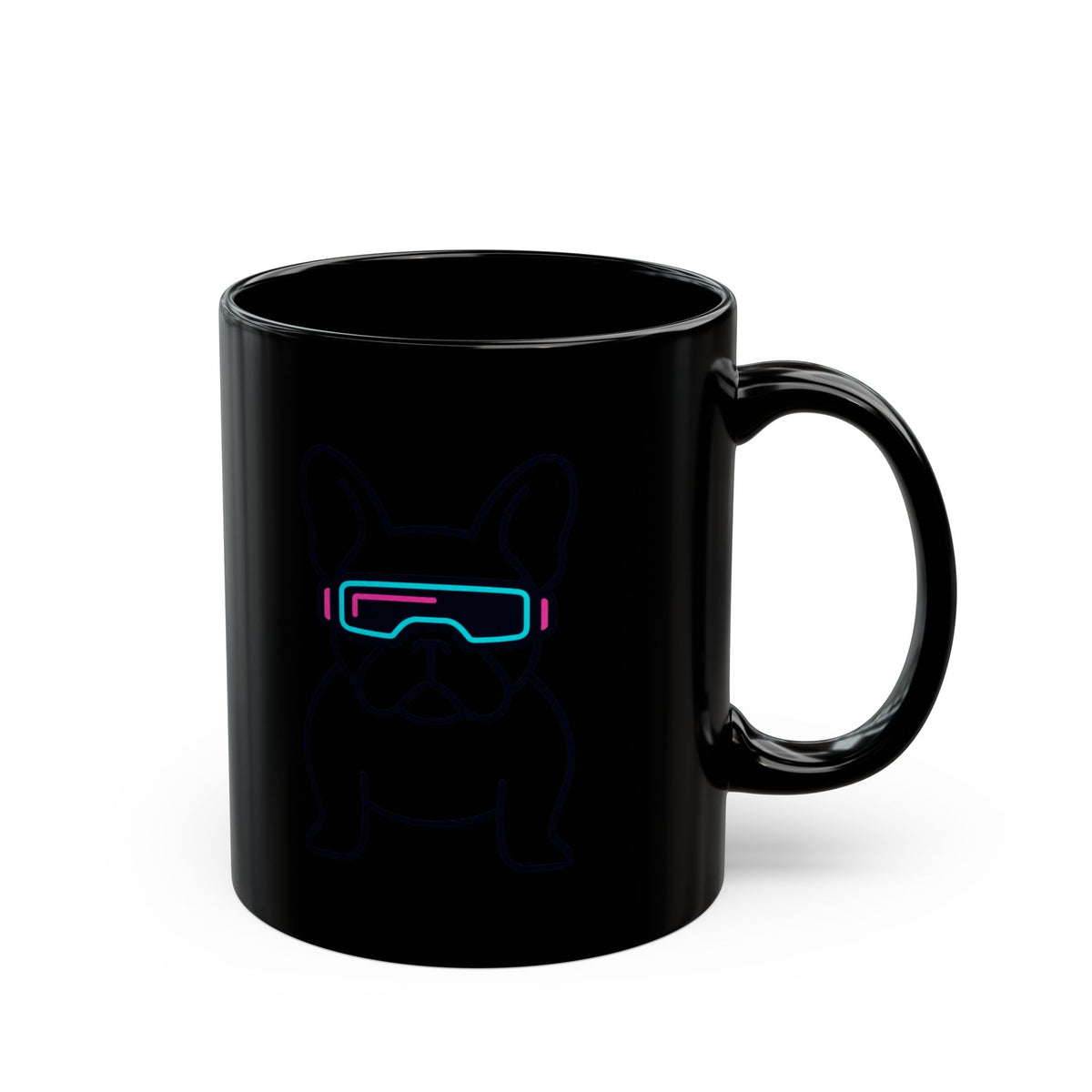 "Cool Pup" Black Ceramic Mug — Graphic