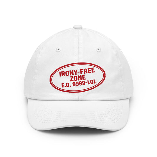 Color: White | Irony Free Dad Hat