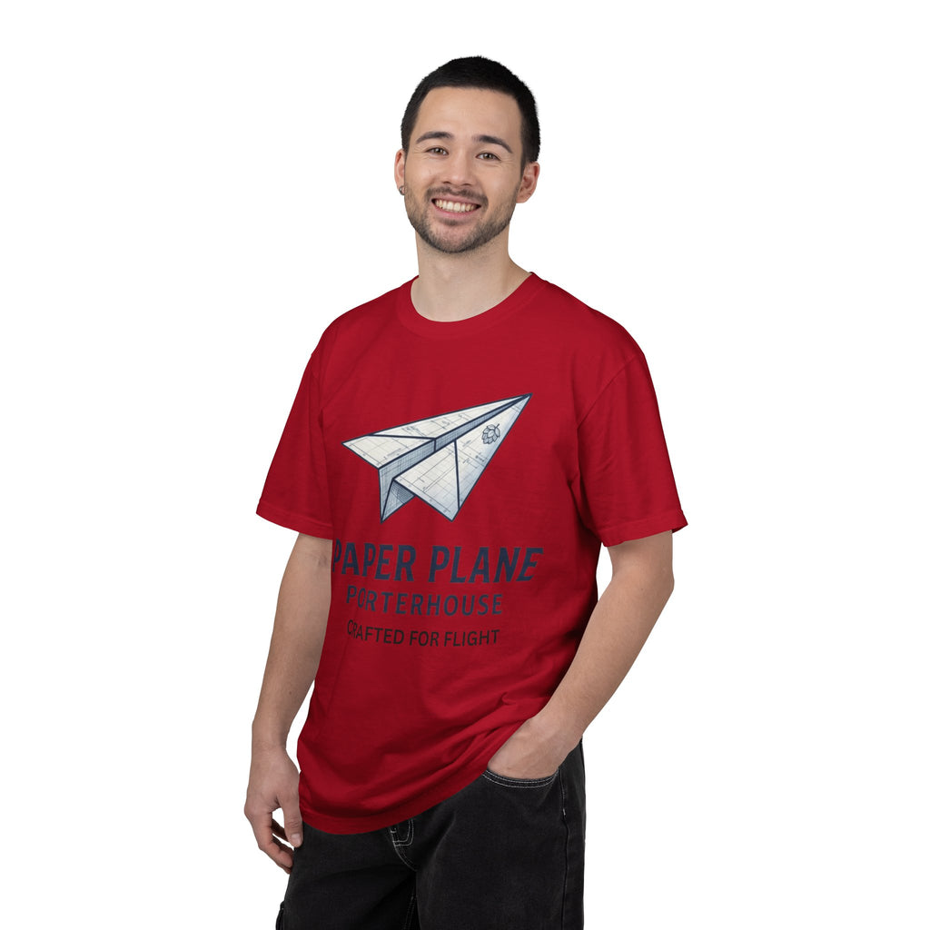"Paper Plane Porterhouse" Unisex Garment-Dyed Tee