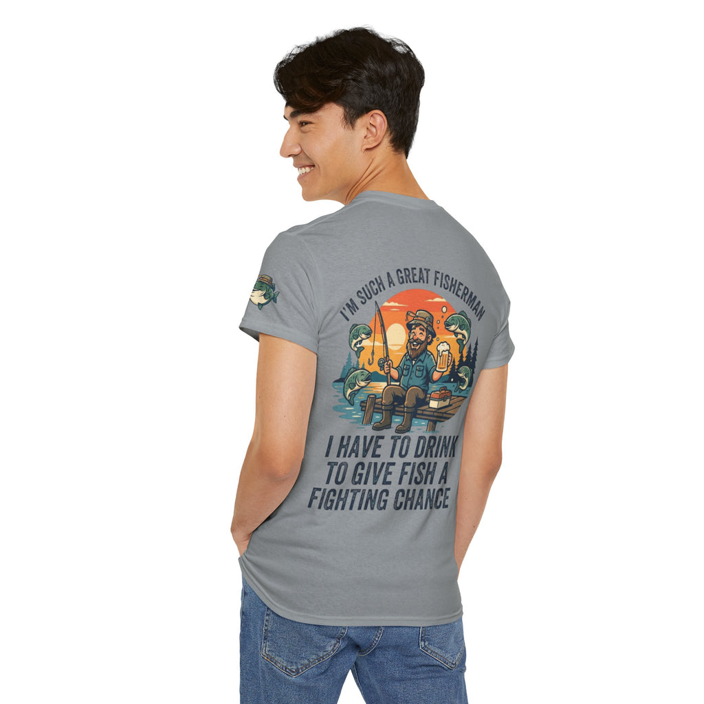 "Drink to Give Fish a Fighting Chance" Premium Graphic Tee