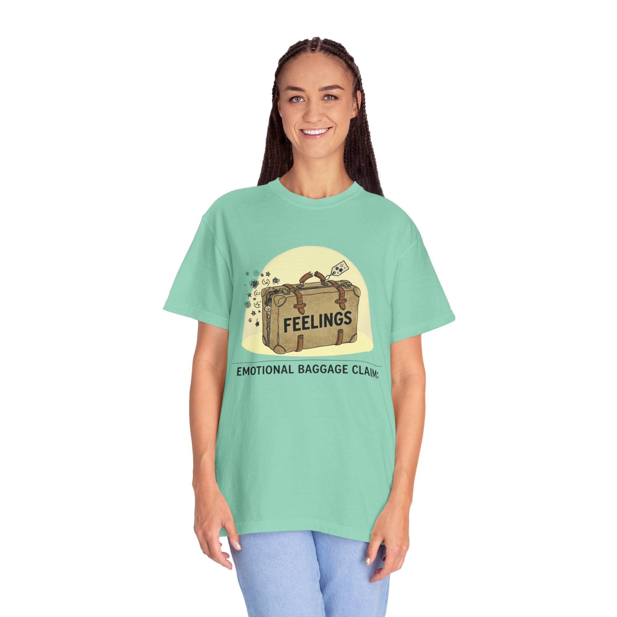 "Emotional Baggage Claim" Unisex Garment-Dyed T-shirt