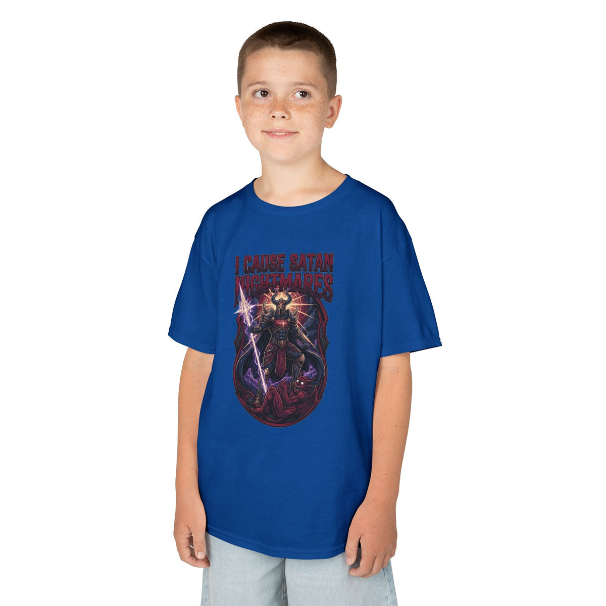 Color: Royal | I Cause Satan Nightmares Kids Tee