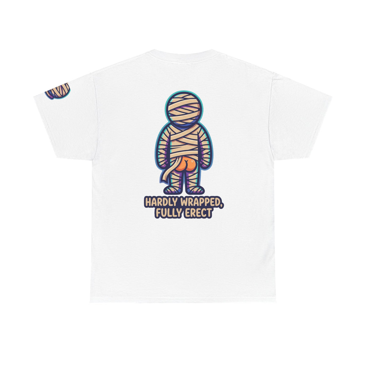 Color: White | Hardly Wrapped, Fully Erect Premium Graphic Tee