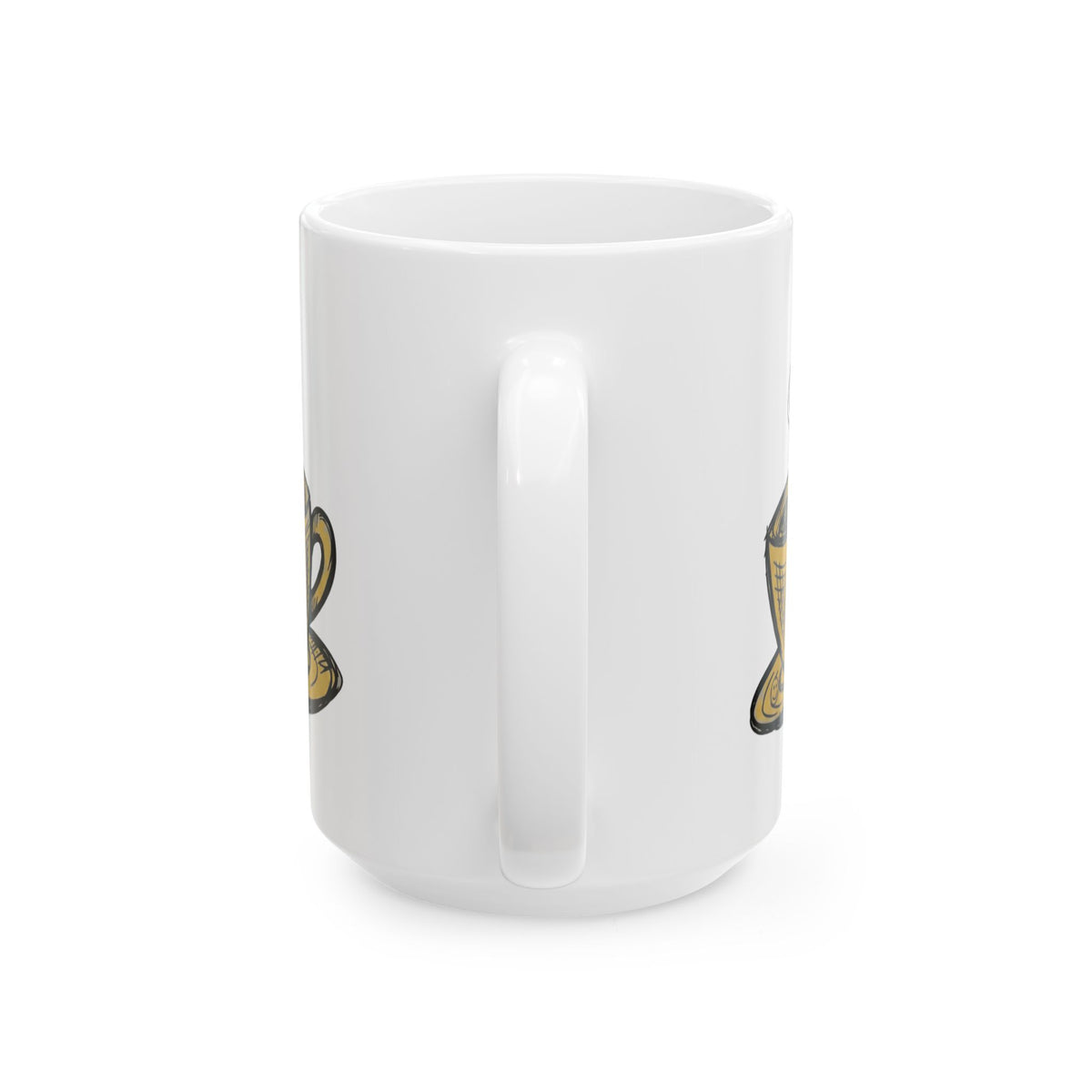 "Happy Coffee" White Ceramic Mug — Graphic