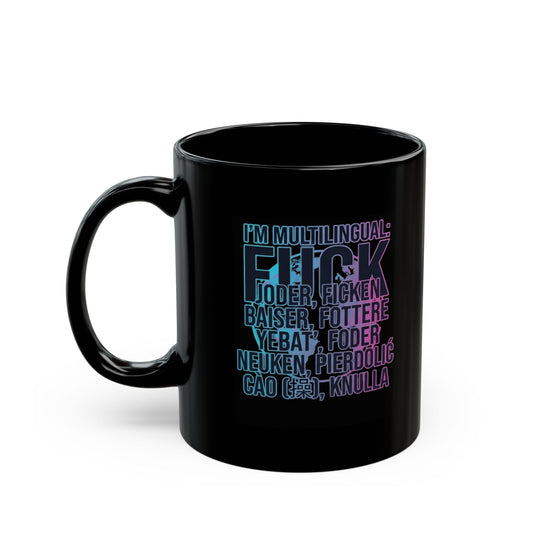 "I'm Multilingual" Black Ceramic Mug